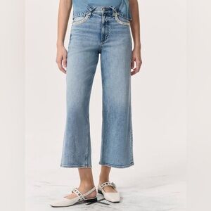 Rag & Bone Andi Embellished Ankle Length Jeans